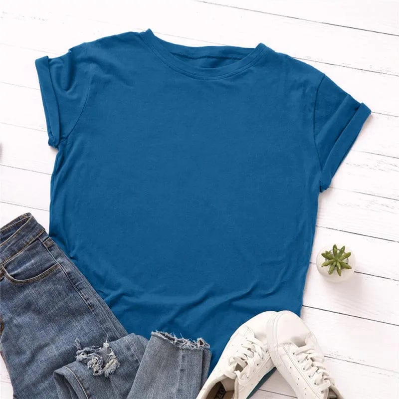 coloradoroommates Blue / XL Solid Cotton Basic T-shirt