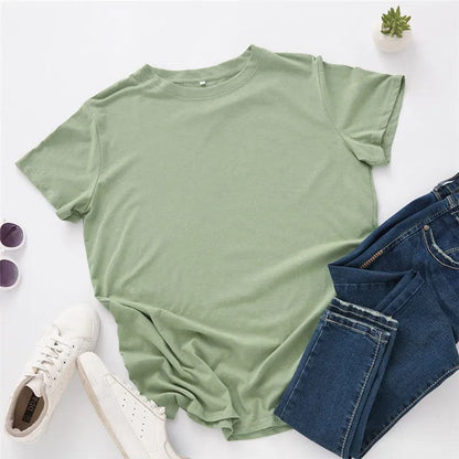 coloradoroommates Olive green / 5XL Solid Cotton Basic T-shirt