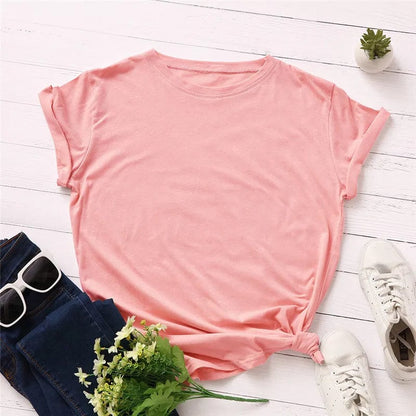 coloradoroommates Pink / XL Solid Cotton Basic T-shirt