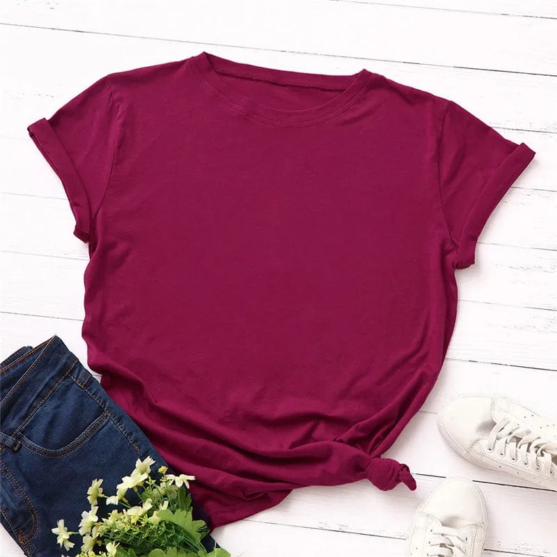 coloradoroommates Solid Cotton Basic T-shirt