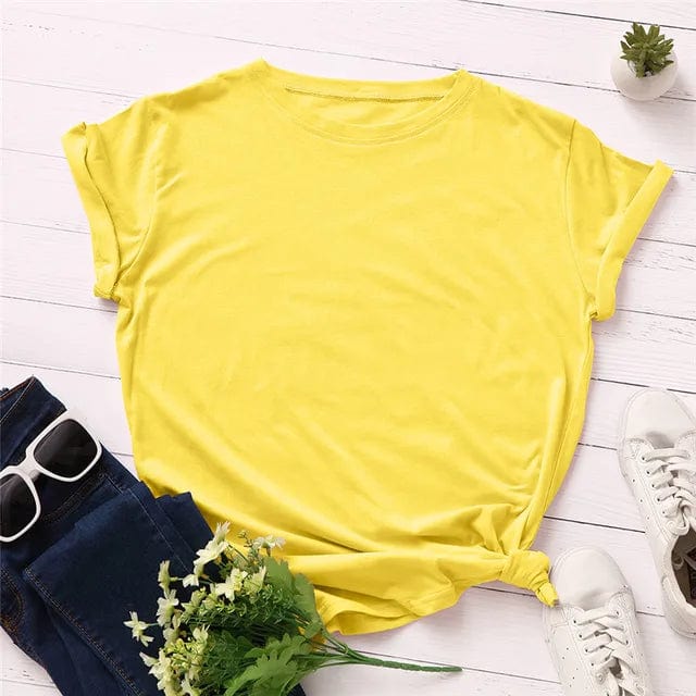 coloradoroommates Solid Cotton Basic T-shirt