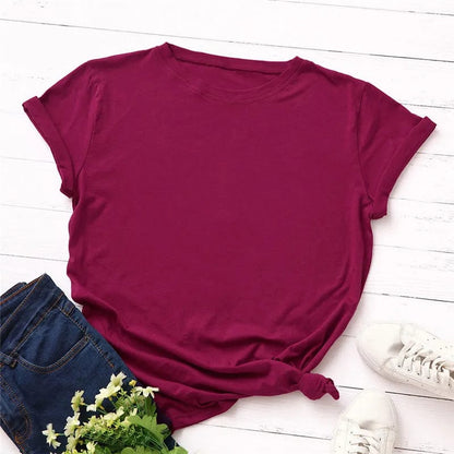 coloradoroommates Wine red / 5XL Solid Cotton Basic T-shirt